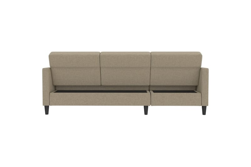Bäddsoffa Hartford 213x153x82 cm, Cappuccino, Linnetyg Utseende (100% Polyester - 213x153x82 cm, Cappuccino, Linnetyg Utseende (100% Polyester - Möbler - Soffa - Bäddsoffa
