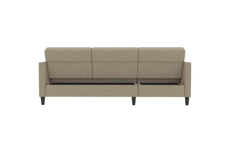 Bäddsoffa Hartford 213x153x82 cm, Cappuccino, Linnetyg Utseende (100% Polyester - 213x153x82 cm, Cappuccino, Linnetyg Utseende (100% Polyester - Möbler - Soffa - Bäddsoffa