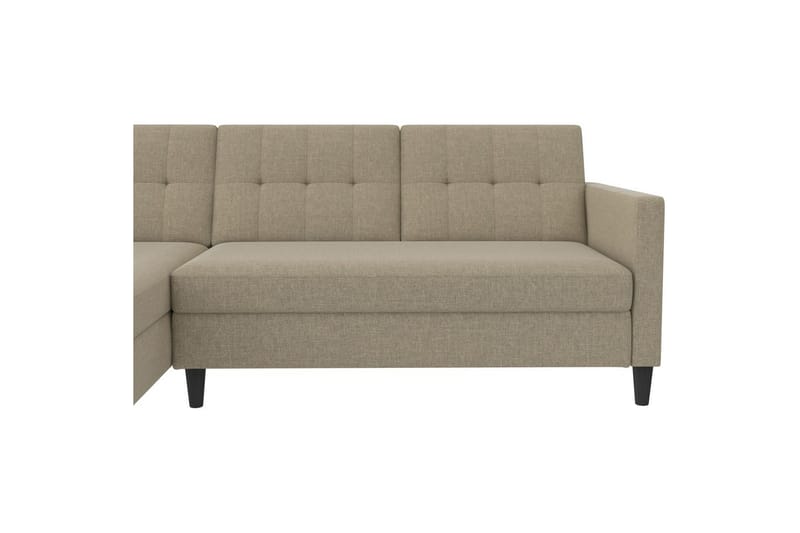 Bäddsoffa Hartford 213x153x82 cm, Cappuccino, Linnetyg Utseende (100% Polyester - 213x153x82 cm, Cappuccino, Linnetyg Utseende (100% Polyester - Möbler - Soffa - Bäddsoffa