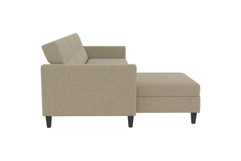 Bäddsoffa Hartford 213x153x82 cm, Cappuccino, Linnetyg Utseende (100% Polyester - 213x153x82 cm, Cappuccino, Linnetyg Utseende (100% Polyester - Möbler - Soffa - Bäddsoffa