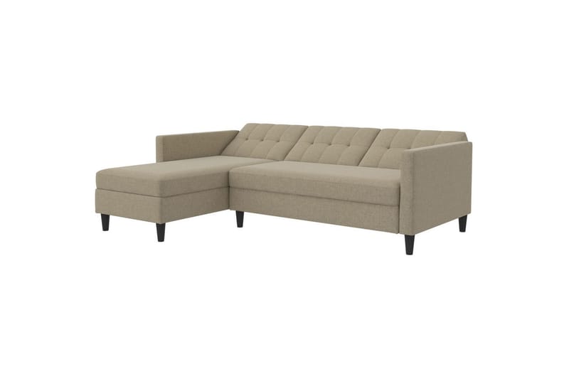 Bäddsoffa Hartford 213x153x82 cm, Cappuccino, Linnetyg Utseende (100% Polyester - 213x153x82 cm, Cappuccino, Linnetyg Utseende (100% Polyester - Möbler - Soffa - Bäddsoffa