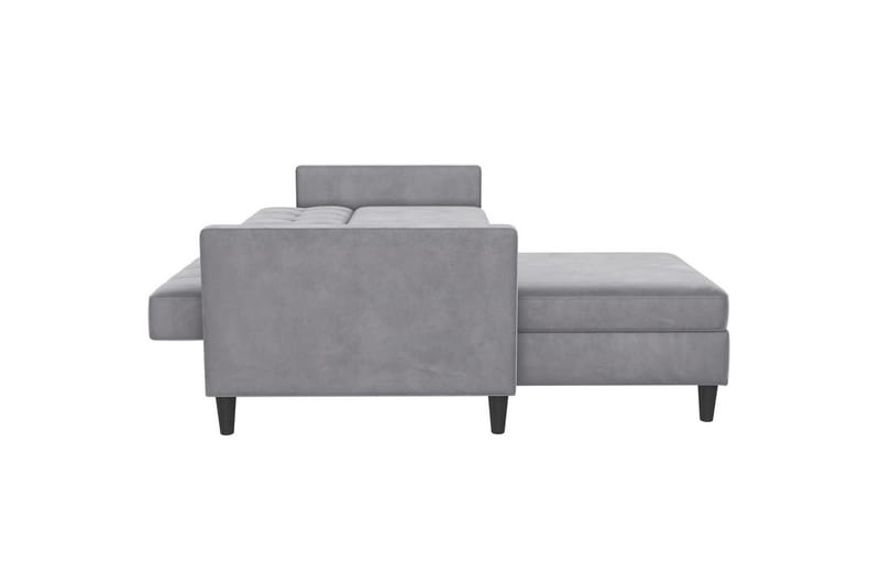 Bäddsoffa Hartford 213x153x82 cm, Grå, Sammet - 213x153x82 cm, Grå, Sammet - Möbler - Soffa - Bäddsoffa