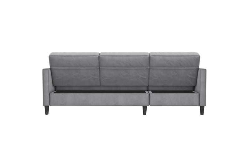 Bäddsoffa Hartford 213x153x82 cm, Grå, Sammet - 213x153x82 cm, Grå, Sammet - Möbler - Soffa - Bäddsoffa