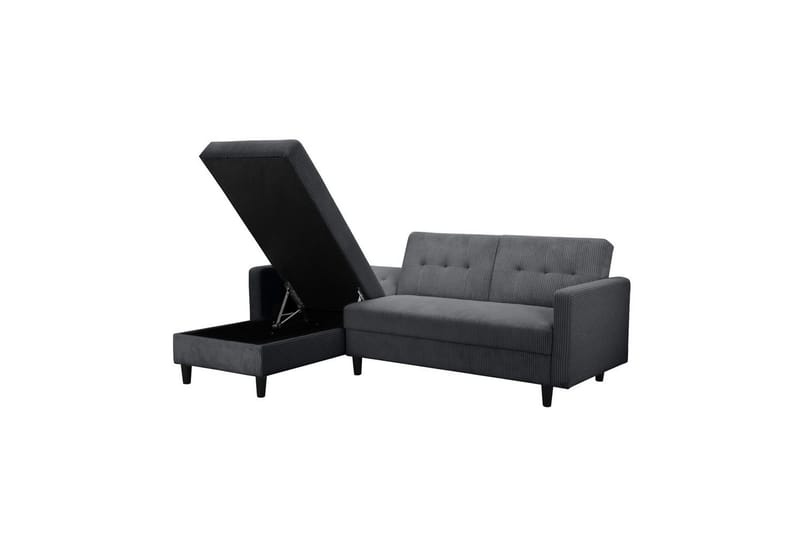 Bäddsoffa Hartford II 213x153x82 cm, Antracit - 213x153x82 cm, Antracit - Möbler - Soffa - Bäddsoffa