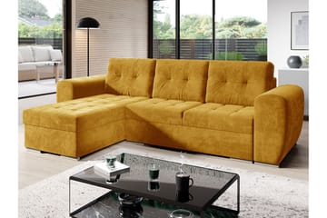 Bäddsoffa med divan - Gul - Möbler - Soffa - Bäddsoffa