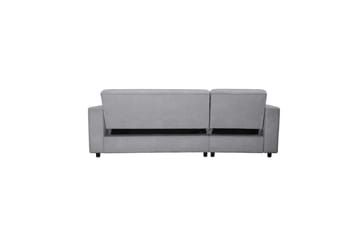 Bäddsoffa med enkeldivan utan schäslong Loft24 Bäddsoffa Allie Ljusgrå,Svart - Möbler - Soffa - Bäddsoffa