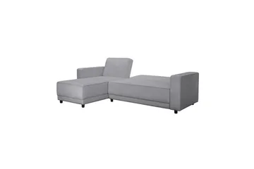 Bäddsoffa med enkeldivan utan schäslong Loft24 Bäddsoffa Allie Ljusgrå,Svart - Möbler - Soffa - Bäddsoffa