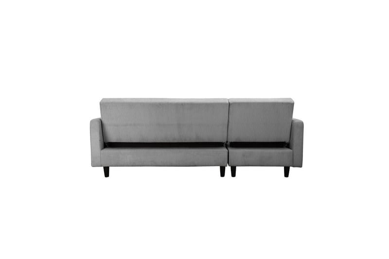 Bäddsoffa med enkeldivan utan schäslong Loft24 Bäddsoffa Hartford II 213x153x82 cm, Grå Grå - Möbler - Soffa - Bäddsoffa