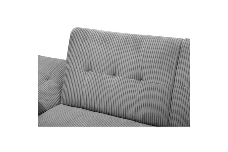 Bäddsoffa med enkeldivan utan schäslong Loft24 Bäddsoffa Hartford II 213x153x82 cm, Grå Grå - Möbler - Soffa - Bäddsoffa