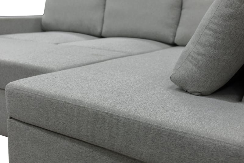 Bäddsoffa med förvaring 232 cm bred - Ljusgrå - Möbler - Soffa - Bäddsoffa