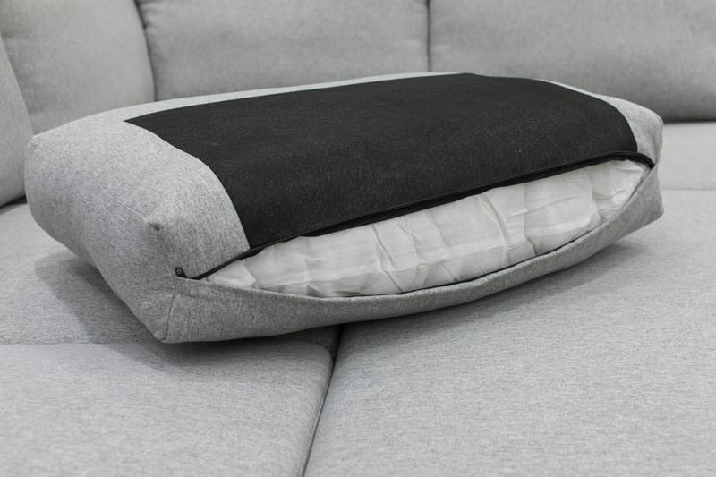 Bäddsoffa med förvaring 232 cm bred - Ljusgrå - Möbler - Soffa - Bäddsoffa