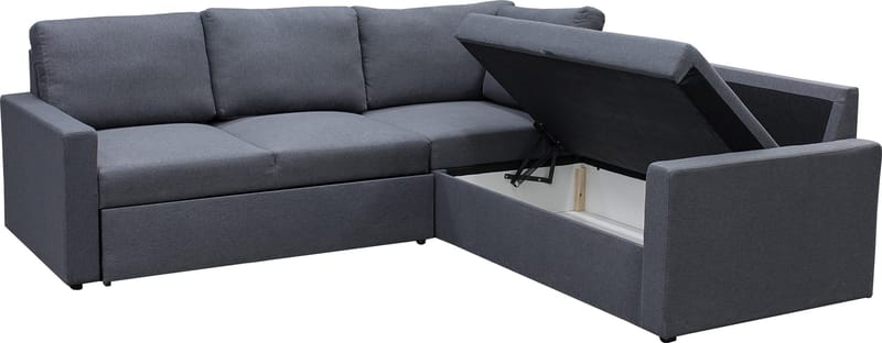 Bäddsoffa med förvaring - Grå - Hörnsoffa - Mörkgrå - Möbler - Soffa - Bäddsoffa