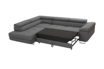 Bäddsoffa med schäslong - Brun - Möbler - Soffa - Bäddsoffa