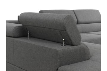 Bäddsoffa med schäslong - Brun - Möbler - Soffa - Bäddsoffa