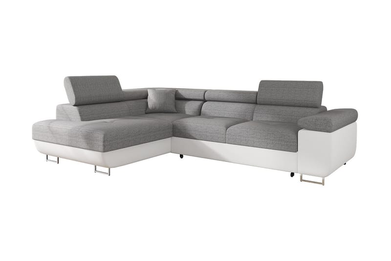 Bäddsoffa med schäslong - Grå - Möbler - Soffa - Bäddsoffa
