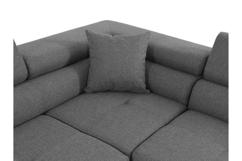 Bäddsoffa med schäslong - Grå - Möbler - Soffa - Bäddsoffa