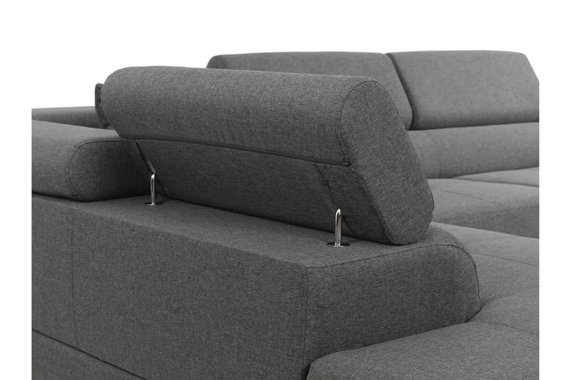 Bäddsoffa med schäslong - Grå - Möbler - Soffa - Bäddsoffa