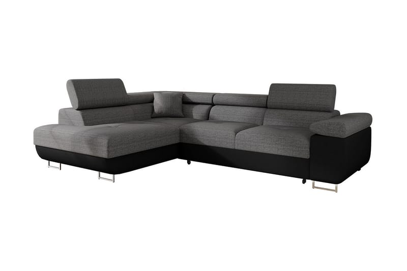 Bäddsoffa med schäslong - Grå - Möbler - Soffa - Bäddsoffa