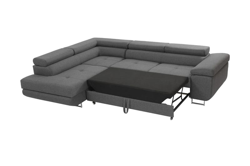 Bäddsoffa med schäslong - Grå - Möbler - Soffa - Bäddsoffa