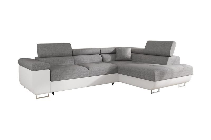 Bäddsoffa med schäslong - Grå - Möbler - Soffa - Bäddsoffa