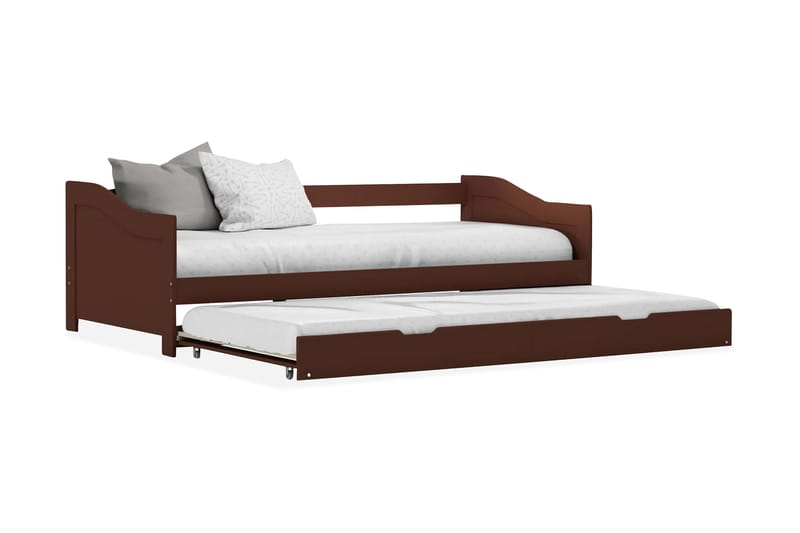 Bäddsoffa ram furu mörkbrun 90x200 cm - Brun - Möbler - Soffa - Bäddsoffa