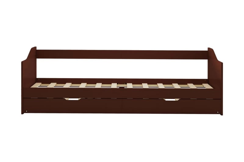 Bäddsoffa ram furu mörkbrun 90x200 cm - Brun - Möbler - Soffa - Bäddsoffa