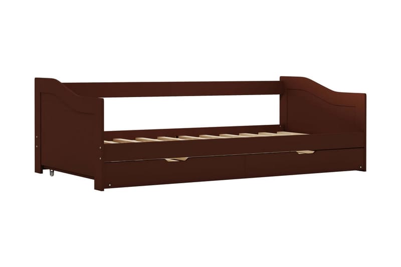 Bäddsoffa ram furu mörkbrun 90x200 cm - Brun - Möbler - Soffa - Bäddsoffa