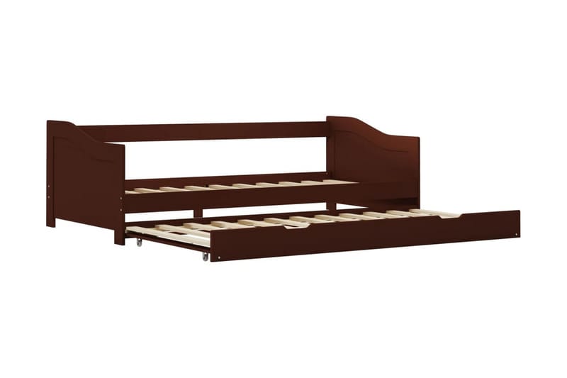 Bäddsoffa ram furu mörkbrun 90x200 cm - Brun - Möbler - Soffa - Bäddsoffa