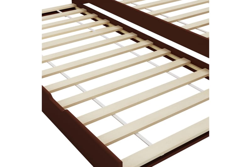 Bäddsoffa ram furu mörkbrun 90x200 cm - Brun - Möbler - Soffa - Bäddsoffa