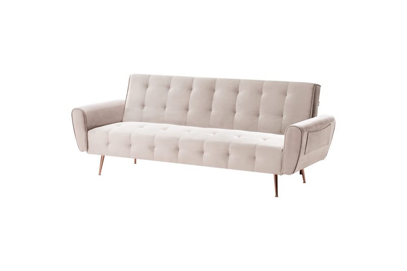 Bäddsoffa Selnes - Beige, koppar - Möbler - Soffa - Bäddsoffa