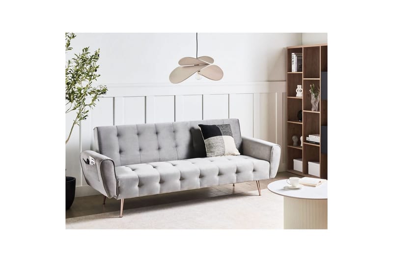 Bäddsoffa Selnes - Grå, koppar - Möbler - Soffa - Bäddsoffa