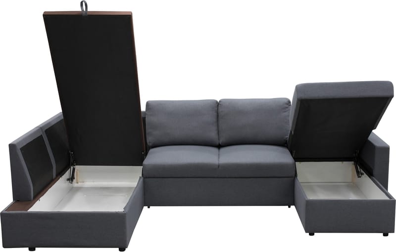 Bäddsoffa Tärnö U-modell - Mörkgrå - Möbler - Soffa - Bäddsoffa