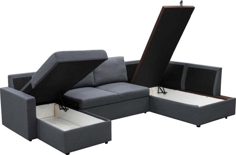 Bäddsoffa Tärnö U-modell - Mörkgrå - Möbler - Soffa - Bäddsoffa