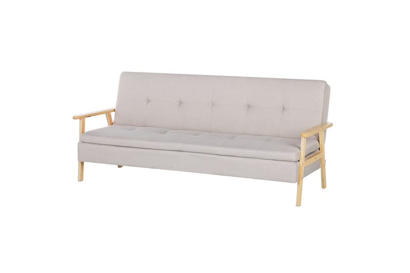 Bäddsoffa Tjorn - Beige, ljust trä, 185x110 cm - Möbler - Soffa - Bäddsoffa