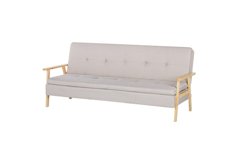 Bäddsoffa Tjorn - Beige, ljust trä, 185x110 cm - Möbler - Soffa - Bäddsoffa