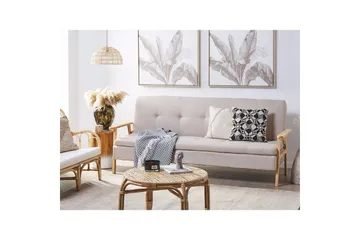 Bäddsoffa Tjorn - Beige, ljust trä, 185x110 cm - Möbler - Soffa - Bäddsoffa
