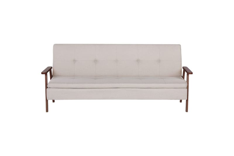 Bäddsoffa Tjorn, Beige, mörkt trä, 185x110 cm