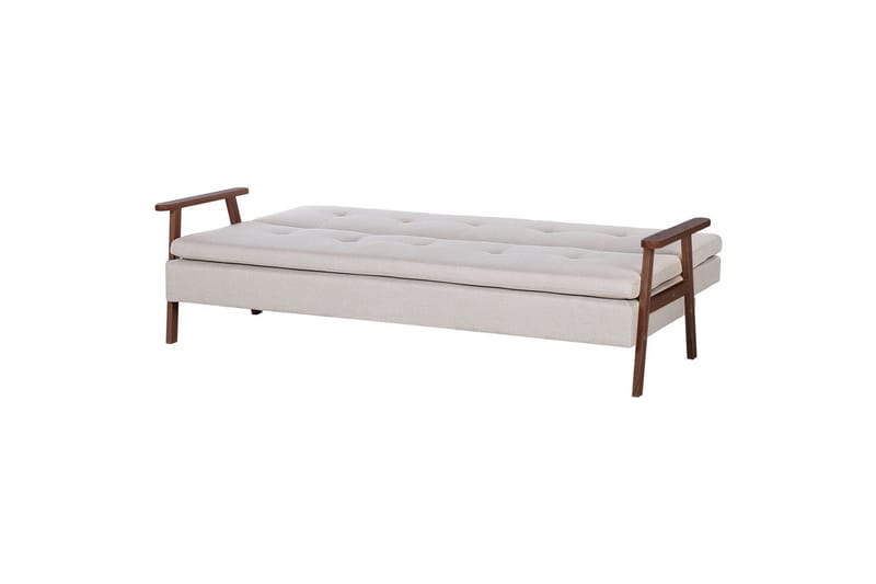 Bäddsoffa Tjorn - Beige, mörkt trä, 185x110 cm - Möbler - Soffa - Bäddsoffa