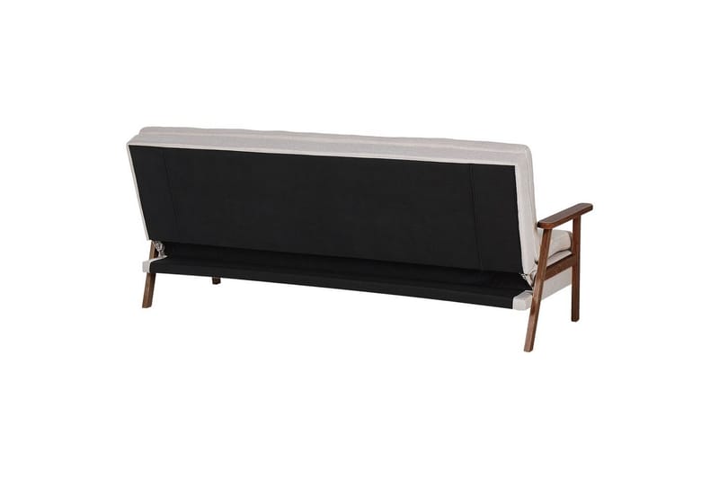 Bäddsoffa Tjorn - Beige, mörkt trä, 185x110 cm - Möbler - Soffa - Bäddsoffa