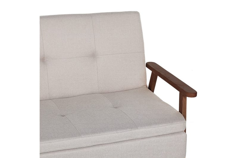 Bäddsoffa Tjorn - Beige, mörkt trä, 185x110 cm - Möbler - Soffa - Bäddsoffa