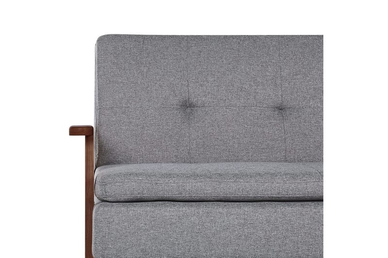 Bäddsoffa Tjorn - Ljusgrå, mörkt trä, 185x110 cm - Möbler - Soffa - Bäddsoffa