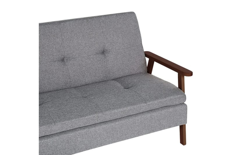 Bäddsoffa Tjorn - Ljusgrå, mörkt trä, 185x110 cm - Möbler - Soffa - Bäddsoffa