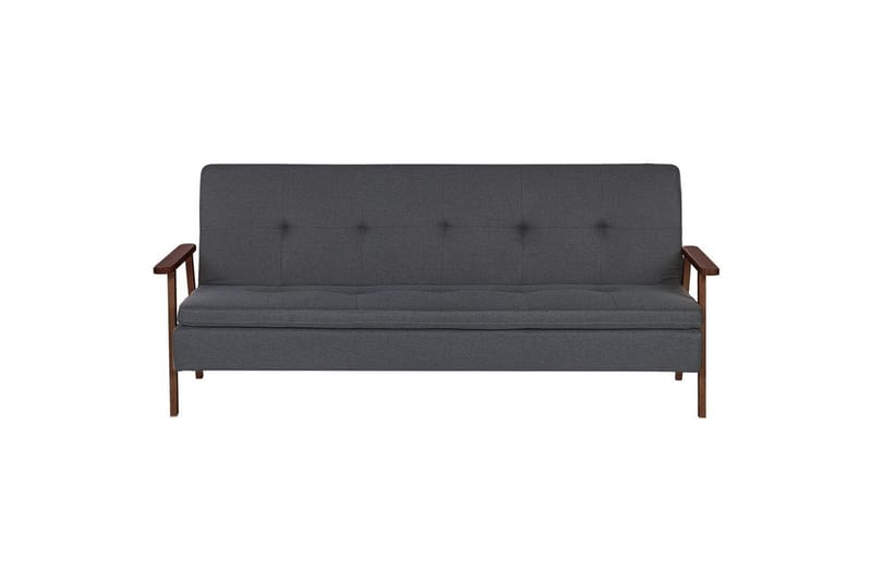 Bäddsoffa Tjorn - Mörkgrå, mörkt trä, 185x110 cm - Möbler - Soffa - Bäddsoffa