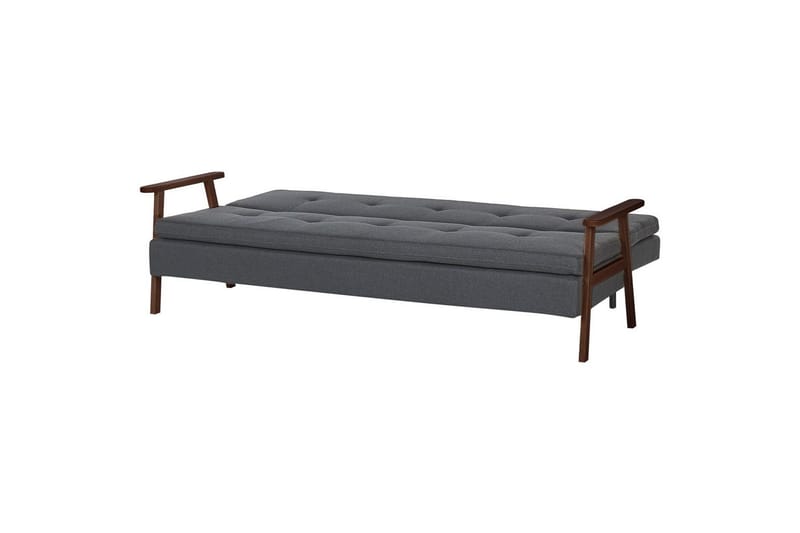 Bäddsoffa Tjorn - Mörkgrå, mörkt trä, 185x110 cm - Möbler - Soffa - Bäddsoffa