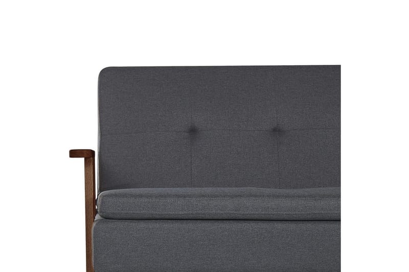 Bäddsoffa Tjorn - Mörkgrå, mörkt trä, 185x110 cm - Möbler - Soffa - Bäddsoffa