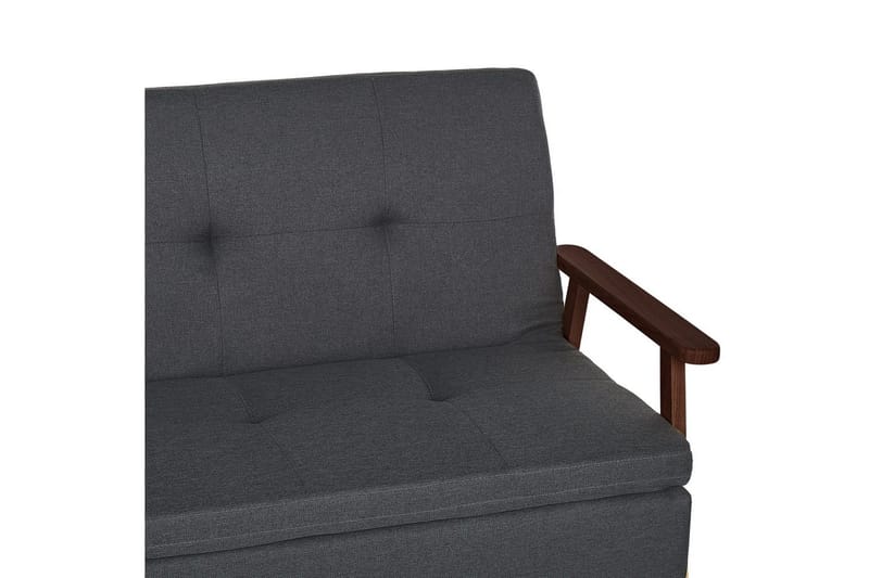 Bäddsoffa Tjorn - Mörkgrå, mörkt trä, 185x110 cm - Möbler - Soffa - Bäddsoffa