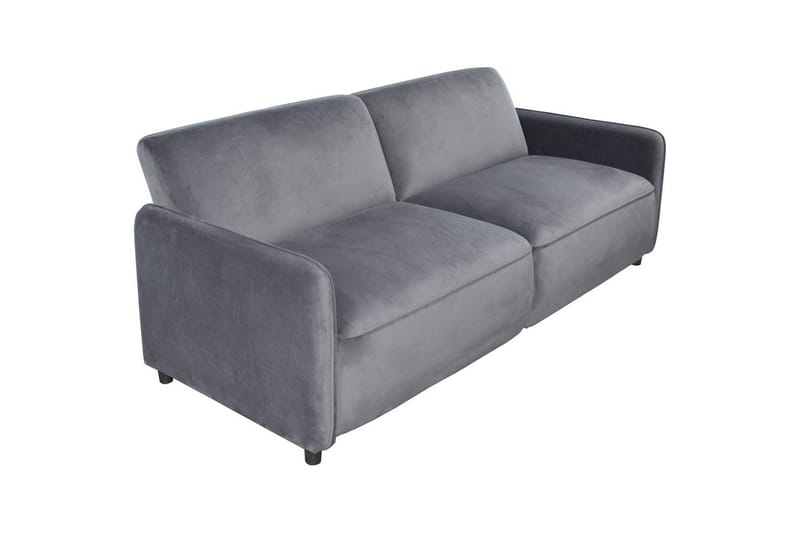 Bäddsoffa utan divan & schäslong Loft24 Bäddsoffa Loft24 Alicia Grey Velvet - Möbler - Soffa - Bäddsoffa