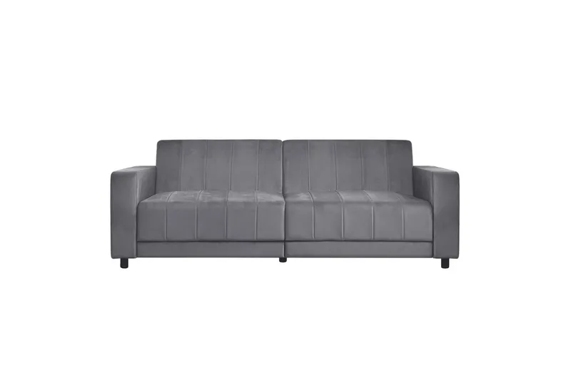 Bäddsoffa utan divan & schäslong Loft24 Bäddsoffa Loft24 Allie II Grey Velvet - Möbler - Soffa - Bäddsoffa