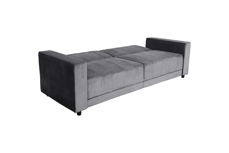 Bäddsoffa utan divan & schäslong Loft24 Bäddsoffa Loft24 Allie II Grey Velvet - Möbler - Soffa - Bäddsoffa