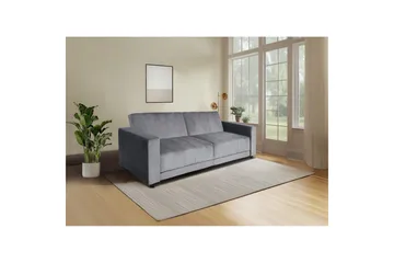 Bäddsoffa utan divan & schäslong Loft24 Bäddsoffa Loft24 Allie II Grey Velvet - Möbler - Soffa - Bäddsoffa